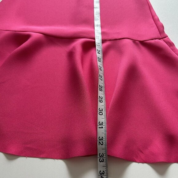 Banana Republic Drop Waist Dress Womens Barbie Pink Flounce Hem Size 0 - Picture 7 of 8